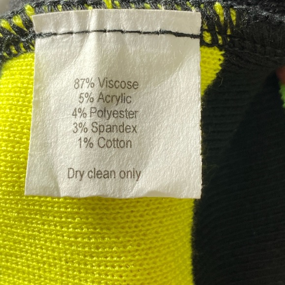 ELHOFFER DESIGN Pride Rainbow Fitted Knit Sheath Mini Dress Sleeveless Black - Picture 13 of 14